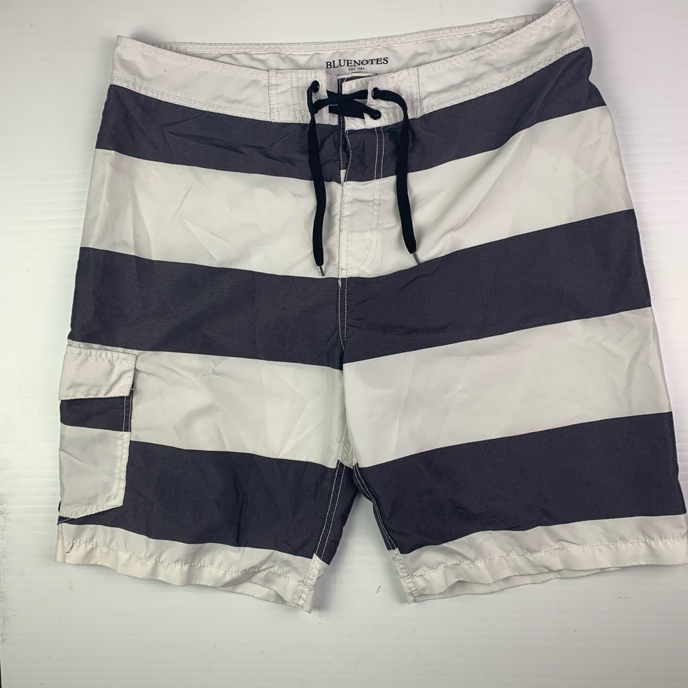 BLUENOTES Mens Boardshorts Trunks Sz 36 White/Gray